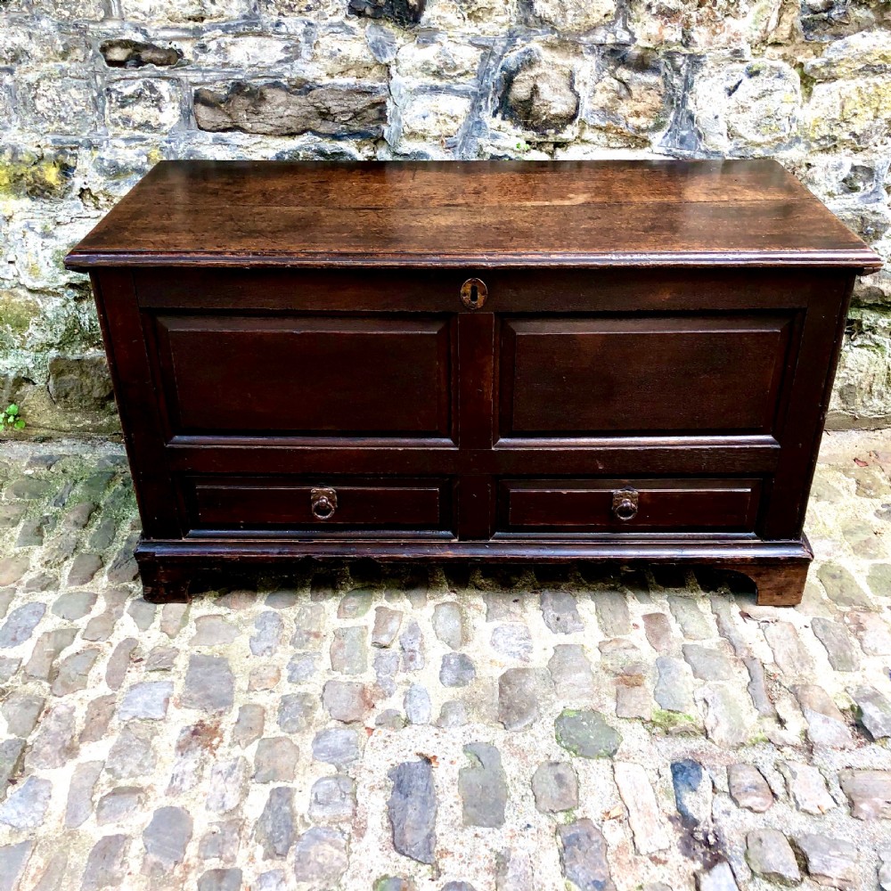 A George II oak mule chest