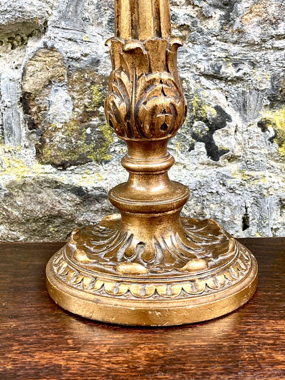 A pair of early 20th century giltwood table lamps View IV