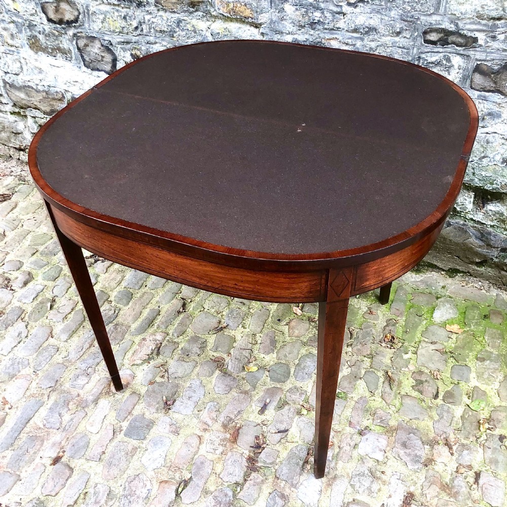 A George III mahogany card table View V
