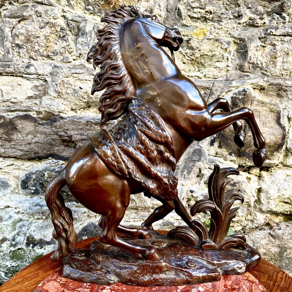 A late 19th century bronze Marly Horse View III