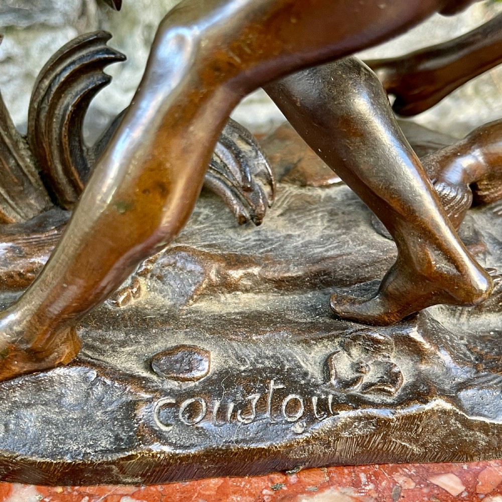 A late 19th century bronze Marly Horse View IV