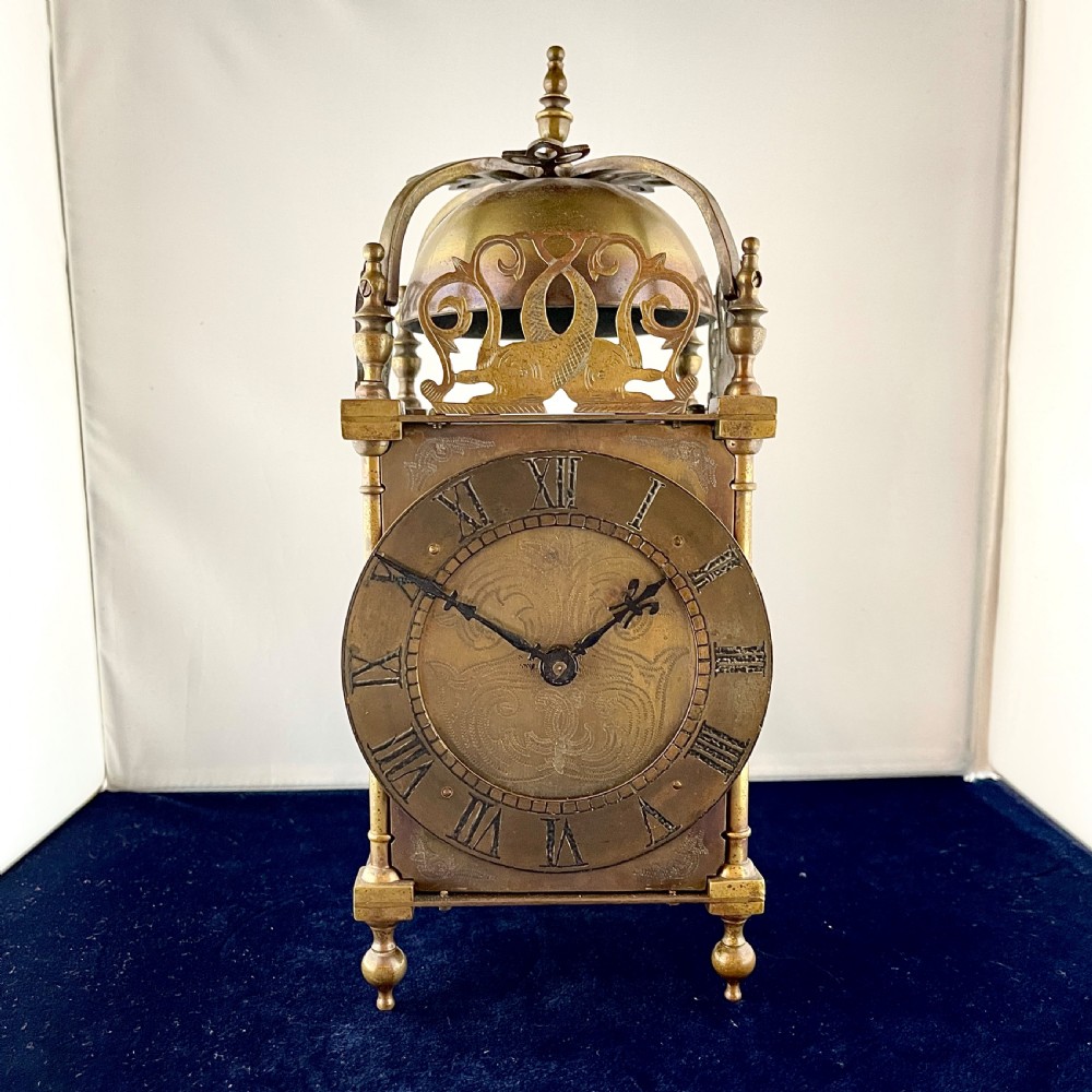 A late 19th century brass lantern clock  View III