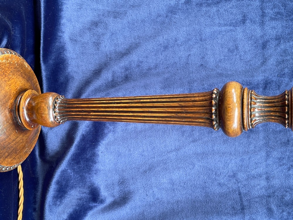 An Edwardian walnut table lamp View IV