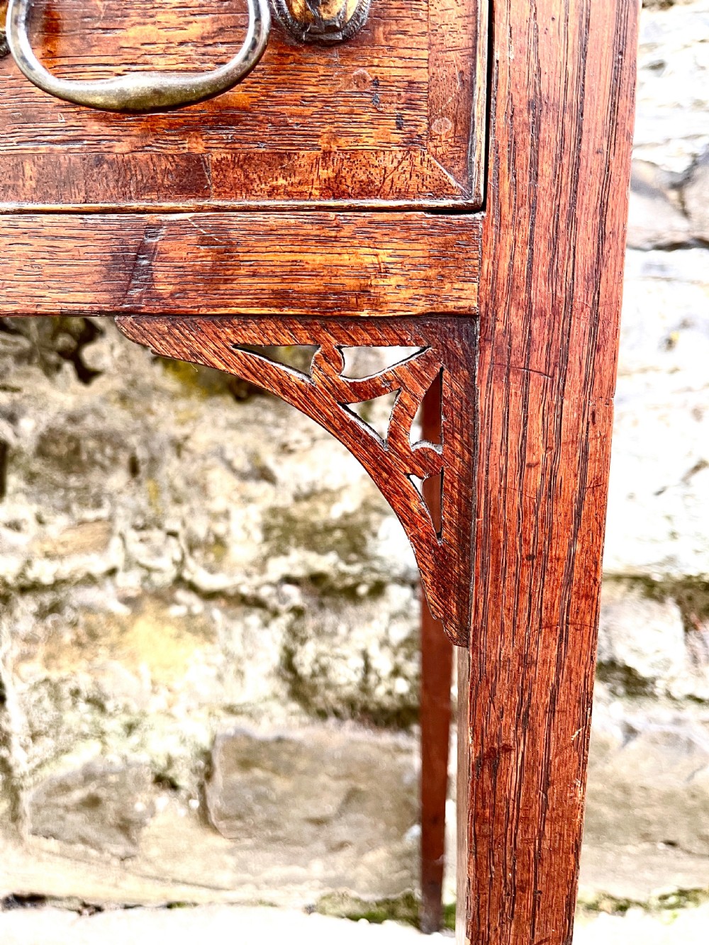 A George III oak lowboy View VI