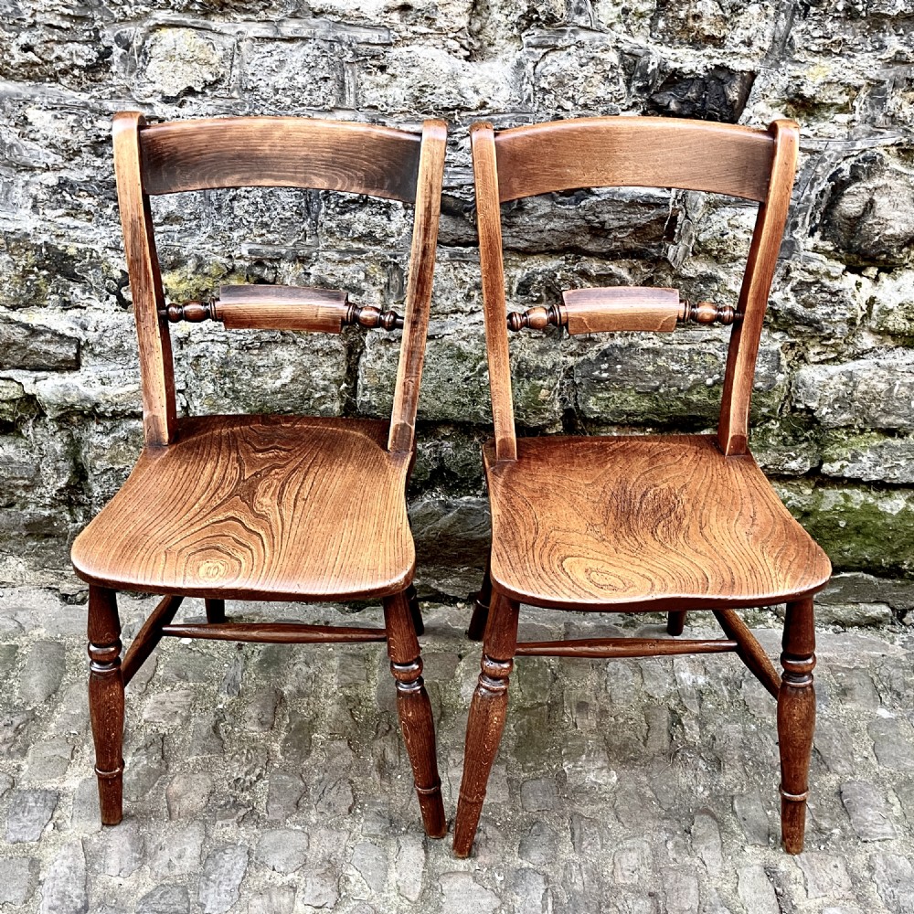 A set of eight mid Victorian kitchen chairs View VII