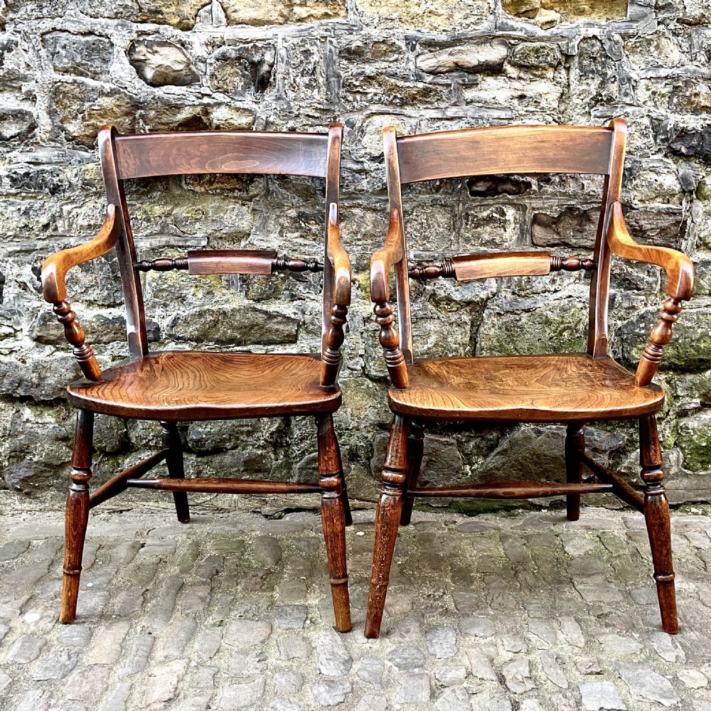 A set of eight mid Victorian kitchen chairs View VIII