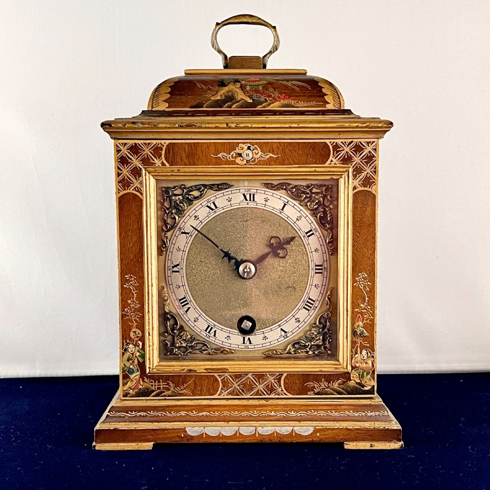 An Early 20th Century Chinoiserie Mantel Clock Timepiece