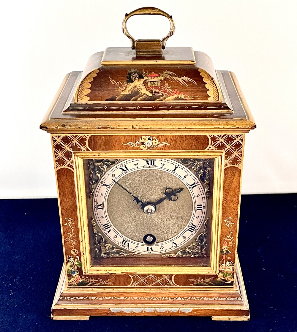 An Early 20th Century Chinoiserie Mantel Clock Timepiece View II