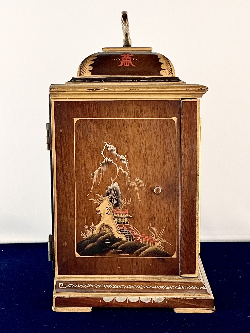 An Early 20th Century Chinoiserie Mantel Clock Timepiece View IV