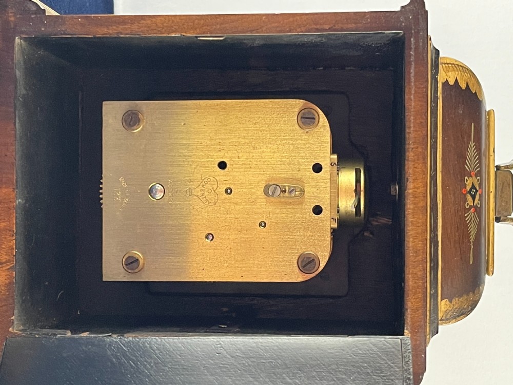 An Early 20th Century Chinoiserie Mantel Clock Timepiece View VI