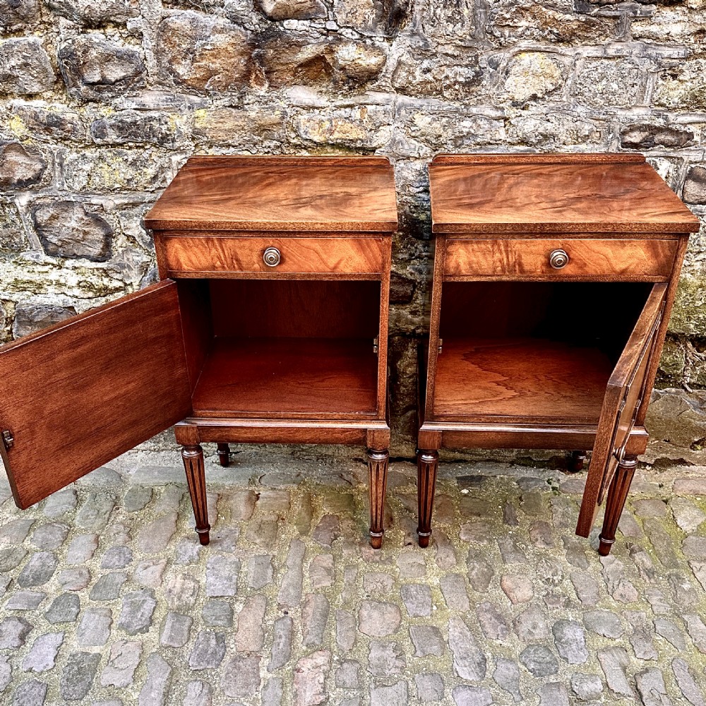 A Pair of Mahogany Bedside Tables View III