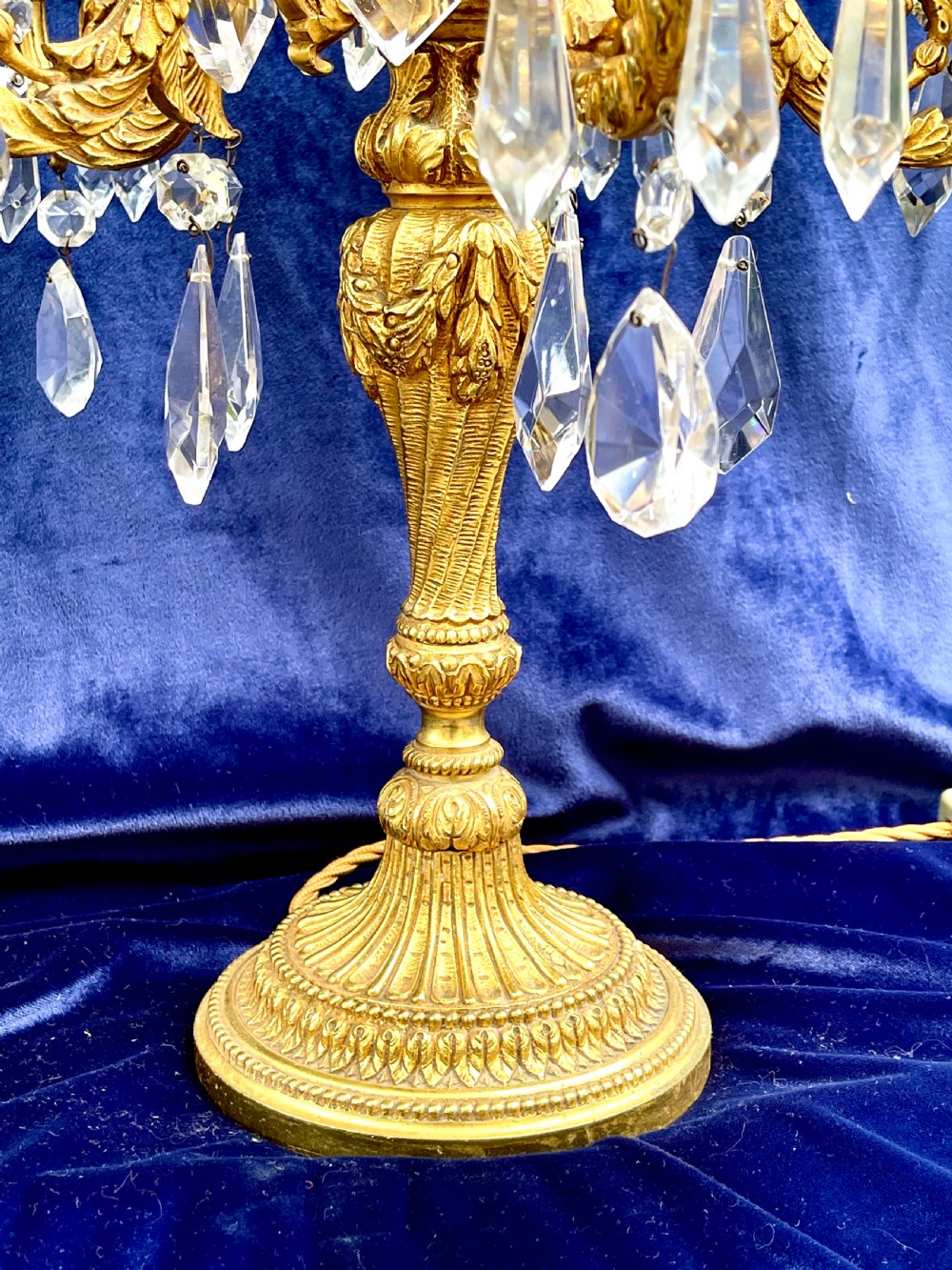 An early 20th Century Gilt Brass Candelabrum Table Lamp View V