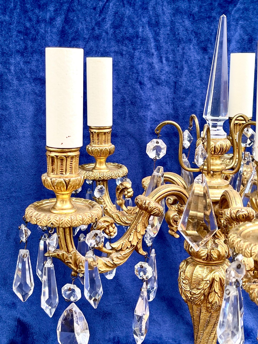 An early 20th Century Gilt Brass Candelabrum Table Lamp View VI