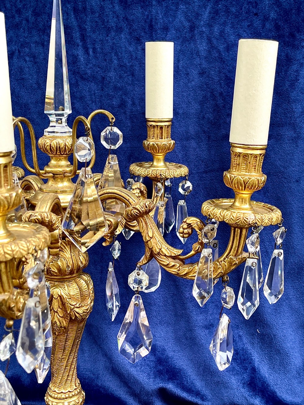 An early 20th Century Gilt Brass Candelabrum Table Lamp View VII