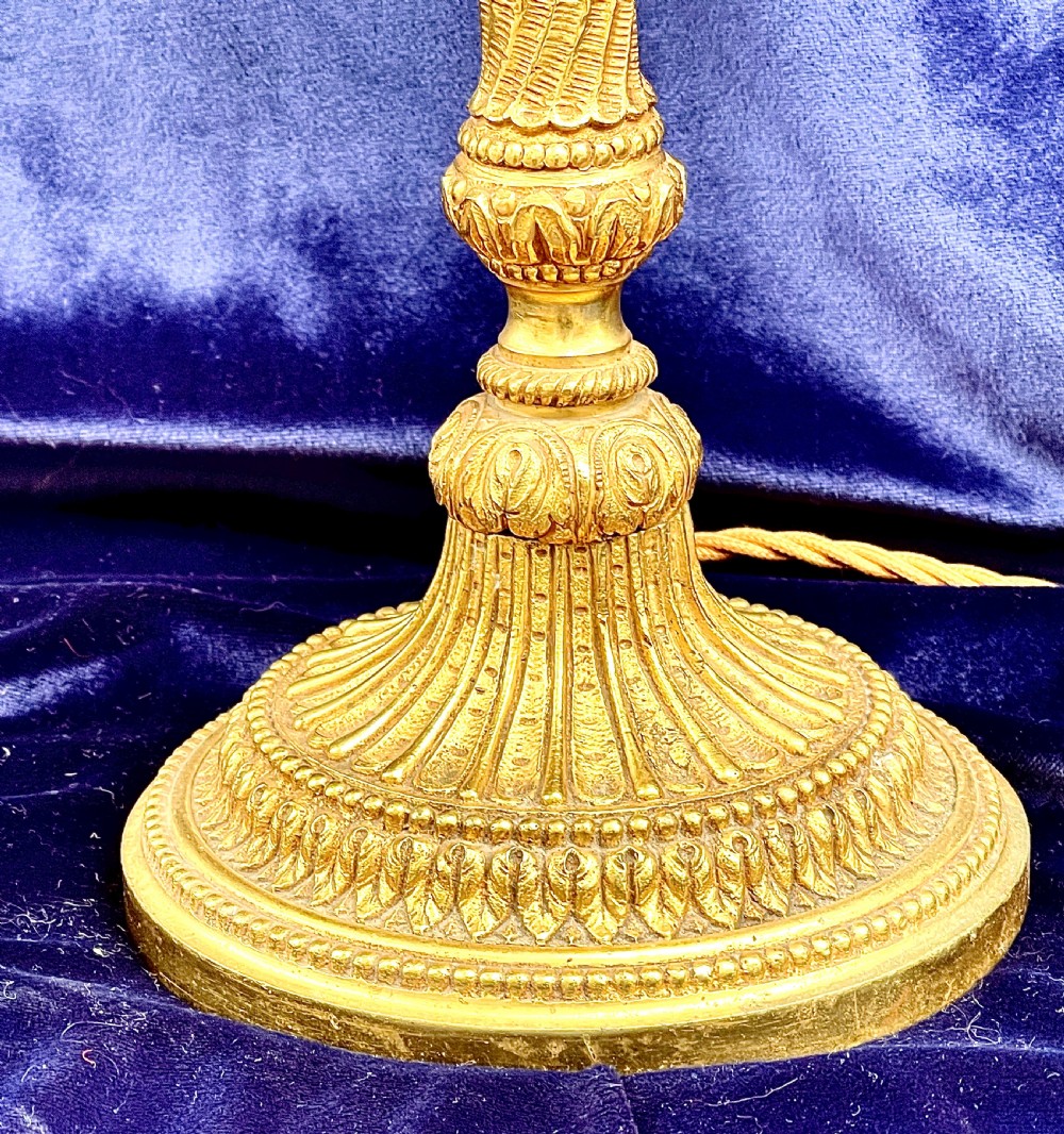 An early 20th Century Gilt Brass Candelabrum Table Lamp View X