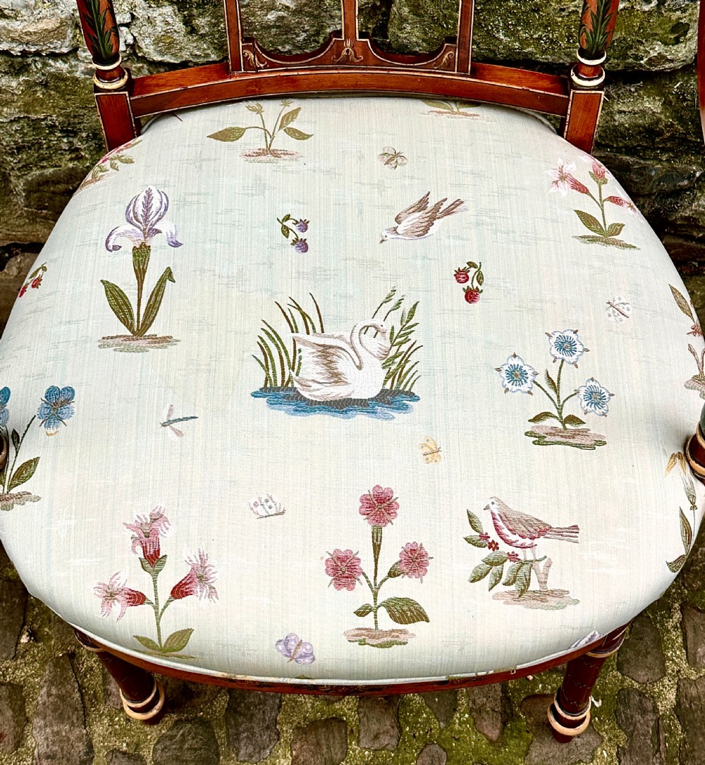 George III Painted Satinwood Elbow Chair View VII