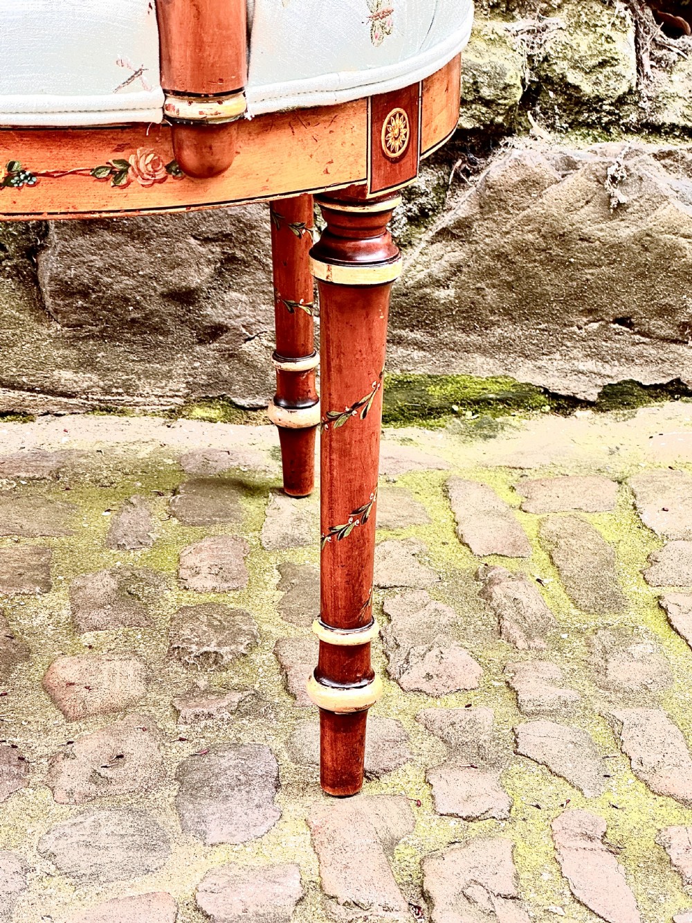 George III Painted Satinwood Elbow Chair View XI