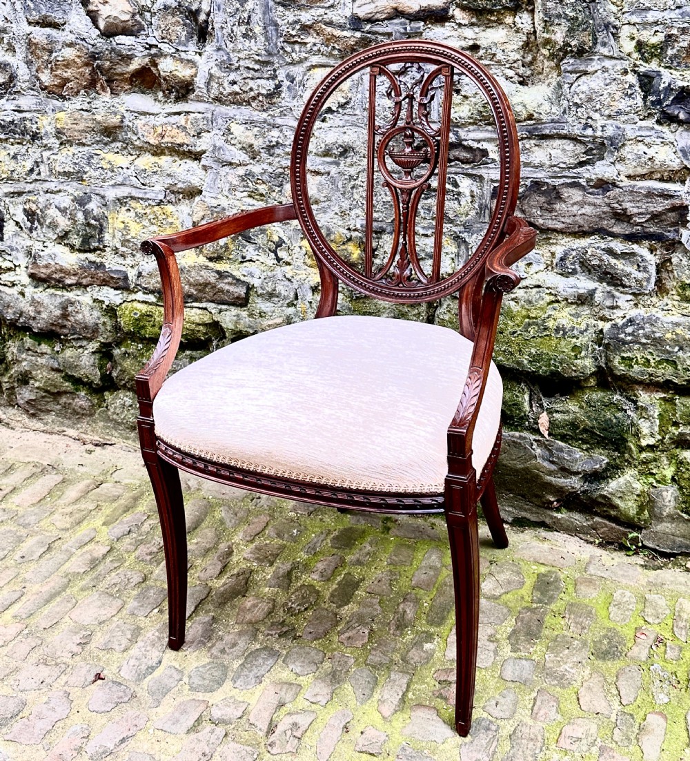 A Late 19th Century Hepplewhite Style Elbow Chair View III
