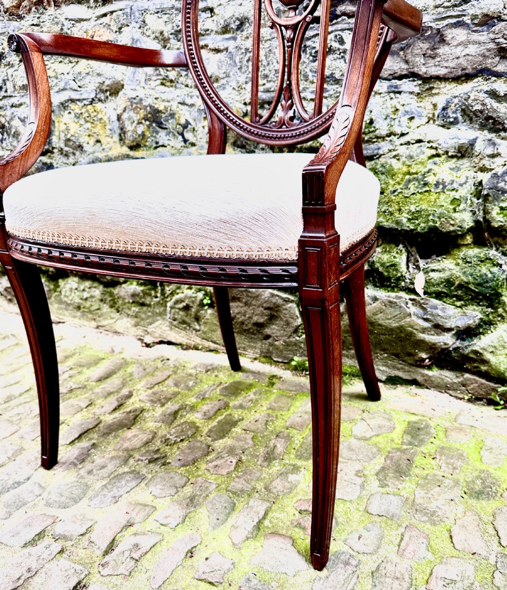 A Late 19th Century Hepplewhite Style Elbow Chair View VII