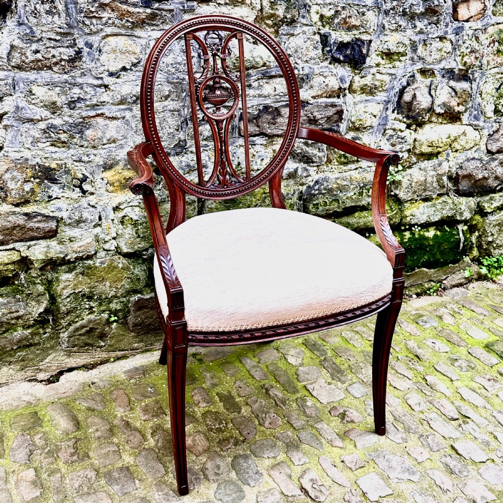 A Late 19th Century Hepplewhite Style Elbow Chair View IX