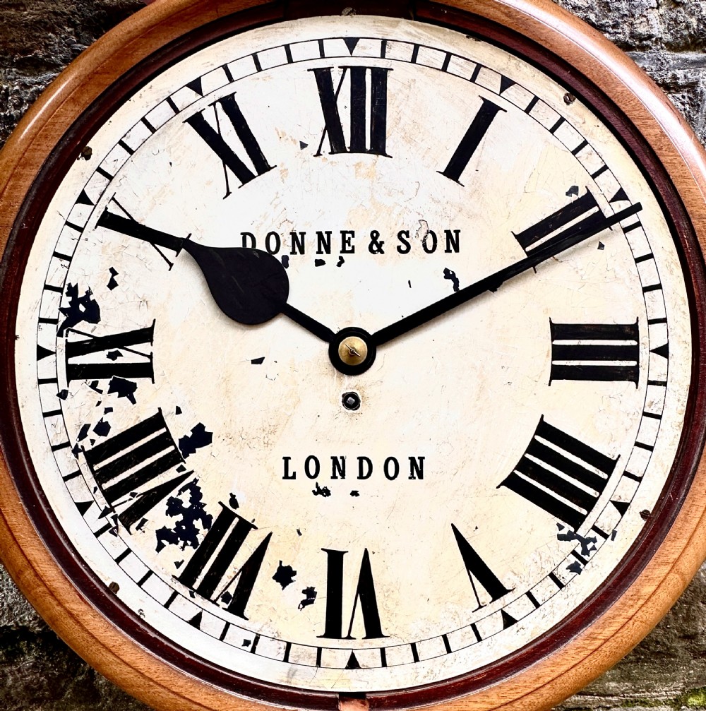 A Country House Late Victorian Drop Dial Wall Clock View VI