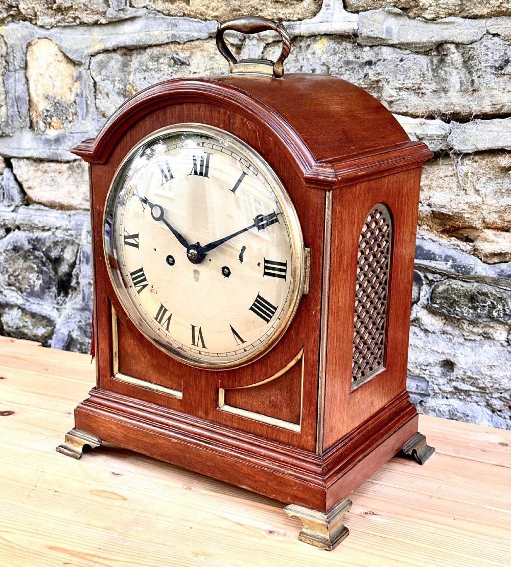 A Late Victorian Mahogany Bracket Clock View III