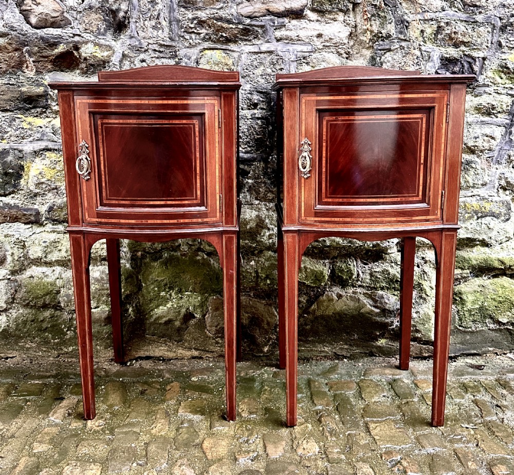 A Pair of Edwardian Bedside Tables View II