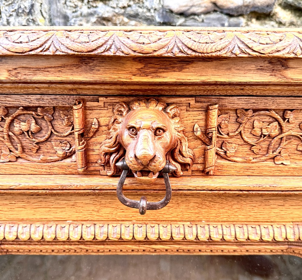 A Victorian Pale Oak Pedestal Bookcase View IV