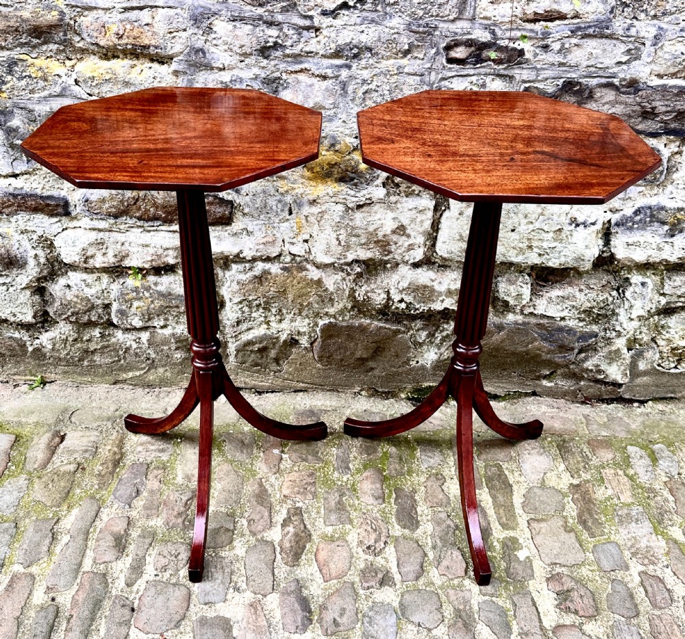 A Pair of Regency Mahogany Lamp Tables