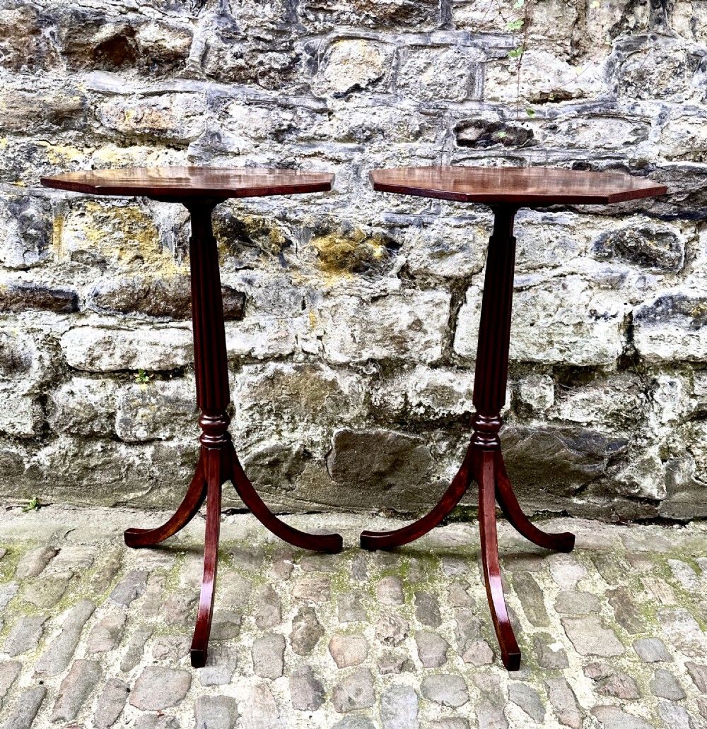 A Pair of Regency Mahogany Lamp Tables View II