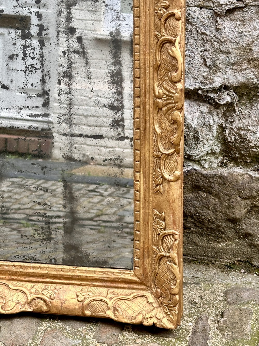 An 18th Century Italian Giltwood Overmantel Mirror  View VI