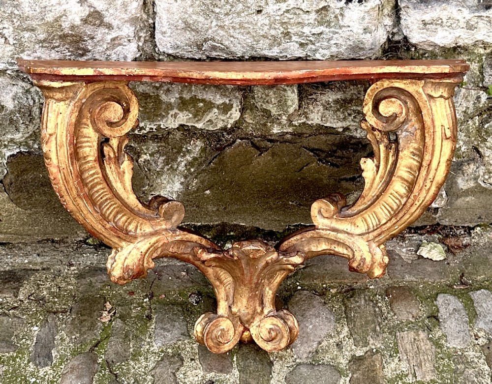 A Pair of 18th Century Italian Giltwood Console Tables View IV
