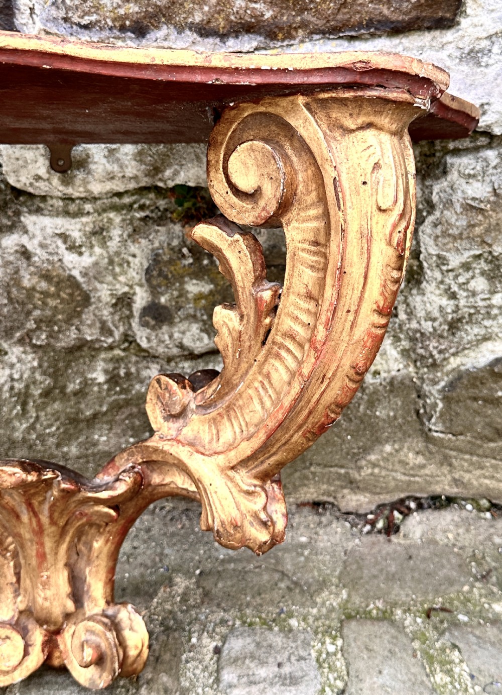 A Pair of 18th Century Italian Giltwood Console Tables View IX