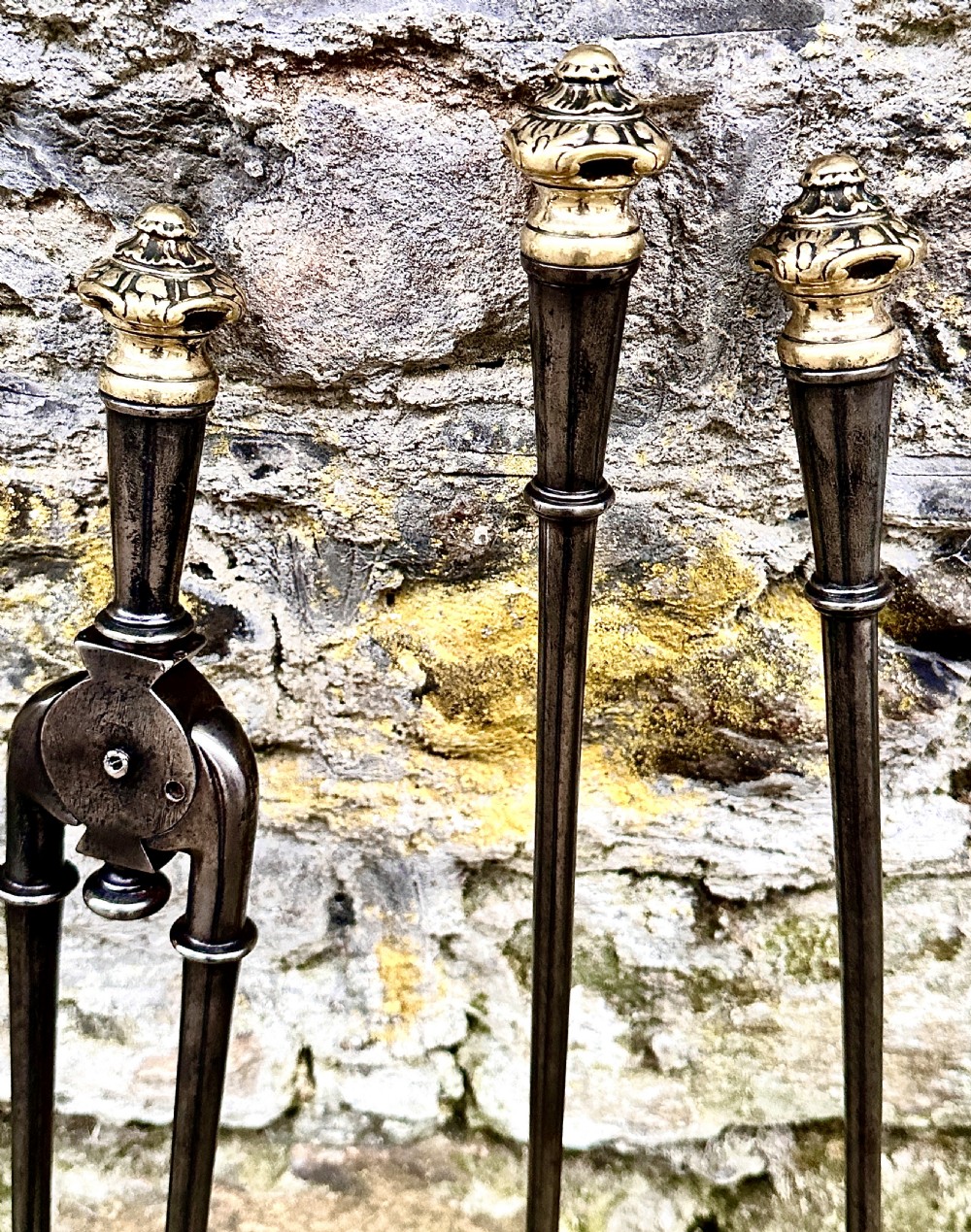 A Set of Early 19th Century Steel Fire Irons View II