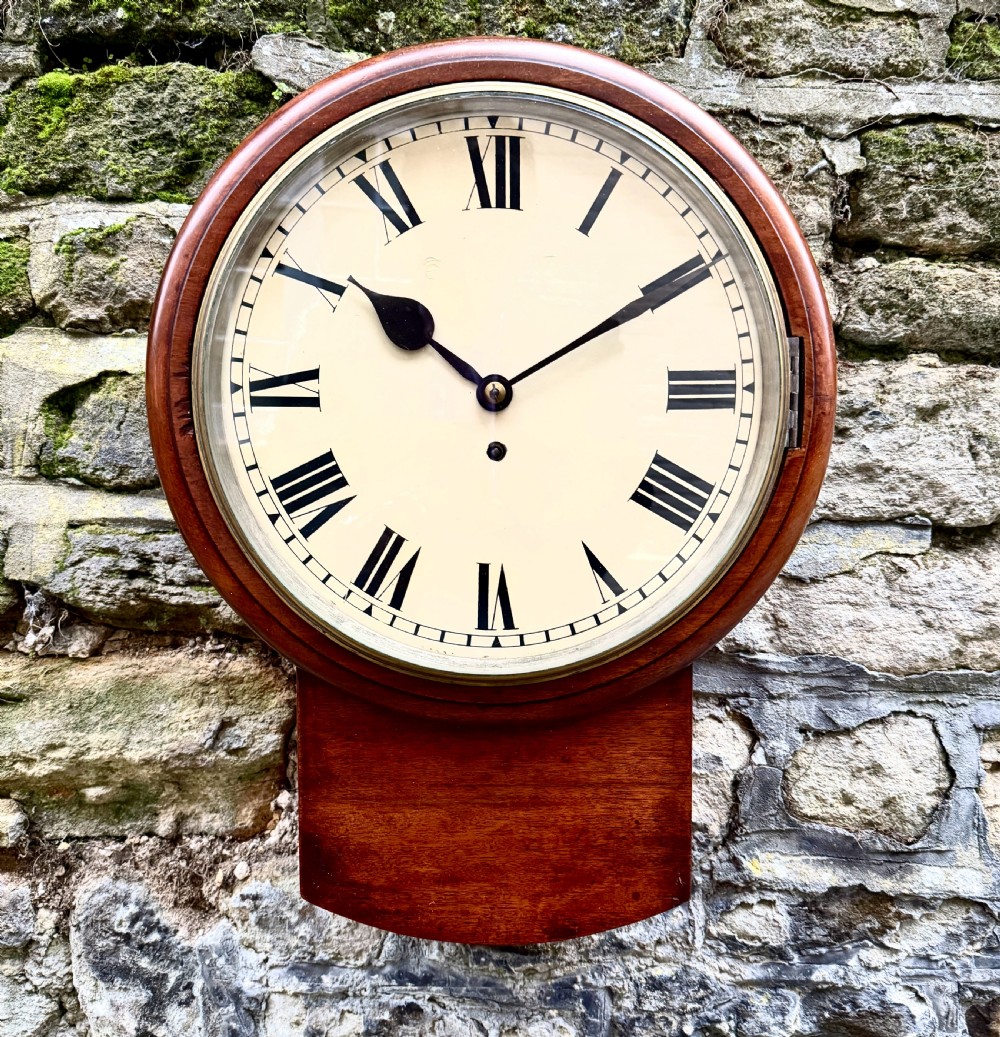 A Mid Victorian Drop Dial Wall Clock