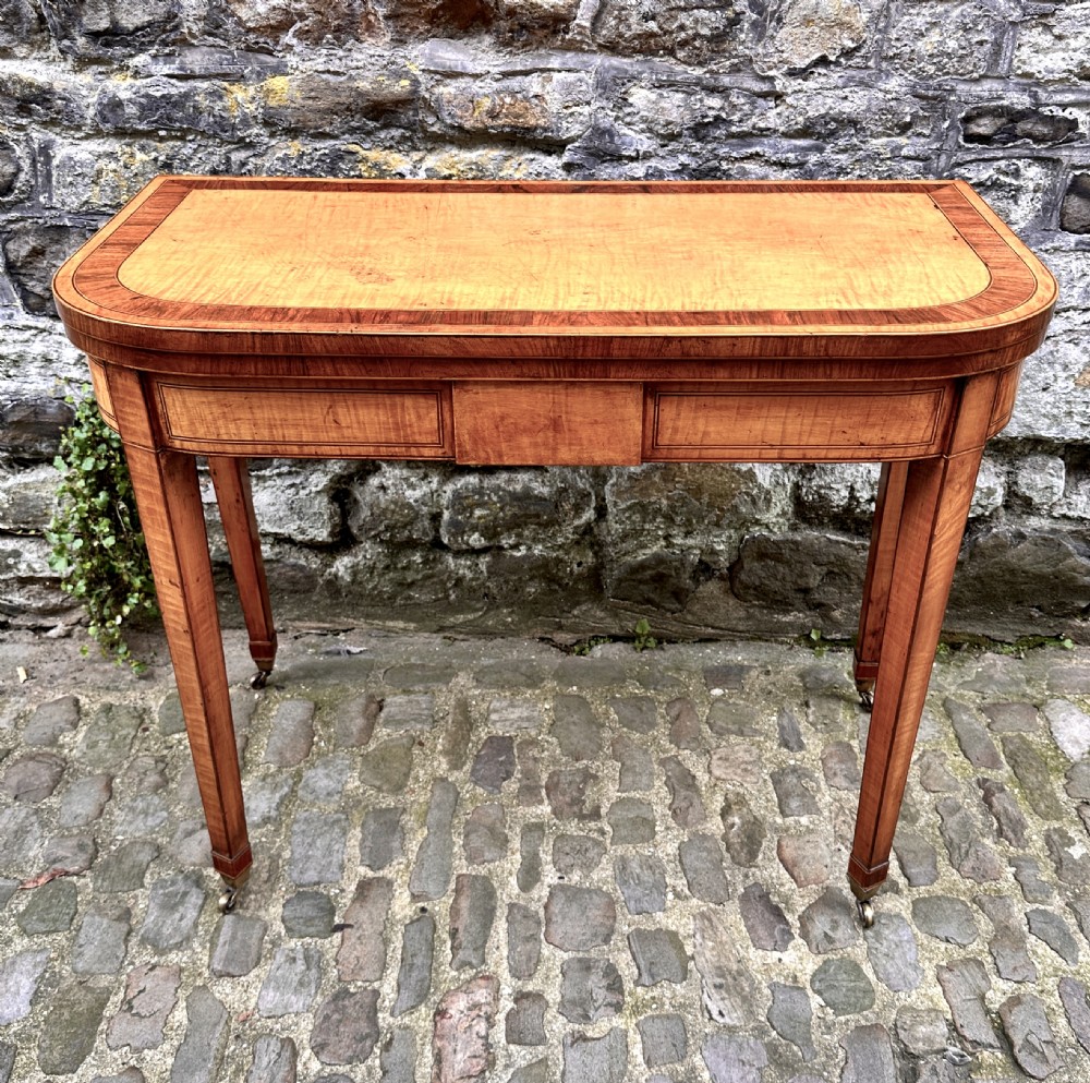 A Fine George III Satinwood Card Table