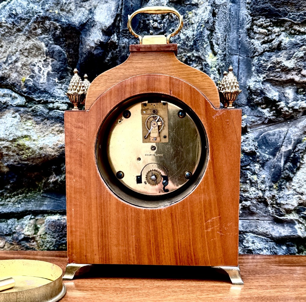 An Edwardian Satinwood Mantel Clock Timepiece View V