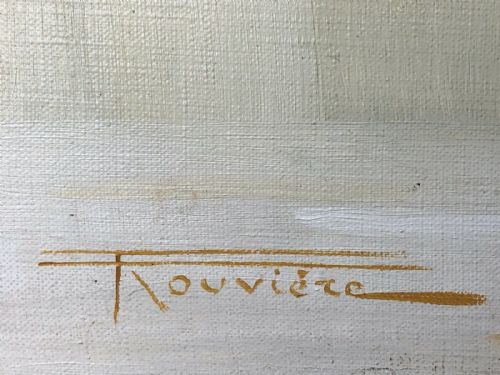OIL PAINTING STILL LIFE BOUQUET FLOWERS SIGNED ELIZABETH ROUVIERE - ADDITIONAL PHOTO 5