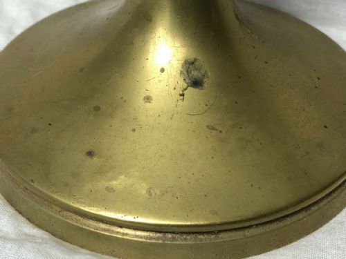 PAIR FINE FRENCH BRASS FLEUR DE LIS 19TH ALTER 13 BRANCH CANDLESTICKS - ADDITIONAL PHOTO 8