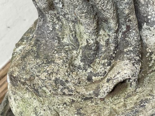 19TH CENTURY FRENCH GARDEN FOUNTAIN SPOUT LEAD LADY THE FISHERWOMAN - ADDITIONAL PHOTO 6