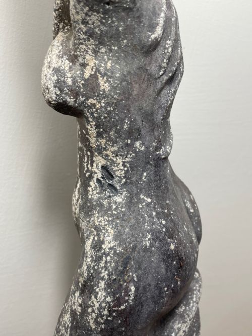 19TH CENTURY FRENCH GARDEN FOUNTAIN SPOUT LEAD LADY THE FISHERWOMAN - ADDITIONAL PHOTO 21