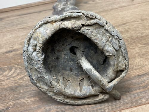 19TH CENTURY FRENCH GARDEN FOUNTAIN SPOUT LEAD LADY THE FISHERWOMAN - ADDITIONAL PHOTO 26