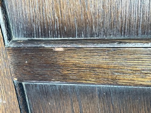 EDWARDIAN SOLID CARVED OAK 3 PANELLED ROOM EXTENDING DIVIDER SCREEN - ADDITIONAL PHOTO 10