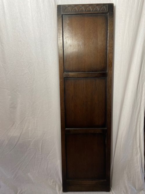 EDWARDIAN SOLID CARVED OAK 3 PANELLED ROOM EXTENDING DIVIDER SCREEN - ADDITIONAL PHOTO 16