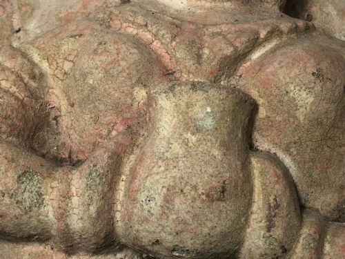 18TH CENTURY FRENCH CARVED STONE KING CORBEL TAVERN BEER SCULPTURE - ADDITIONAL PHOTO 4