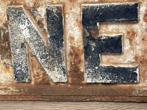 19TH CENTURY ARCHITECTURAL CAST IRON LONDON ROAD SIGN NEW STREET - ADDITIONAL PHOTO 18