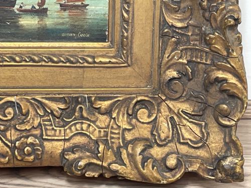 SEASCAPE OIL PAINTING FIRST RATE MAN O WAR SHIPS BY BRIAN COOLE - ADDITIONAL PHOTO 6