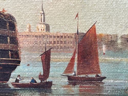 SEASCAPE OIL PAINTING FIRST RATE MAN O WAR SHIPS BY BRIAN COOLE - ADDITIONAL PHOTO 8