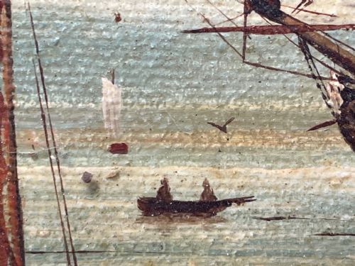 SEASCAPE OIL PAINTING FIRST RATE MAN O WAR SHIPS BY BRIAN COOLE - ADDITIONAL PHOTO 12