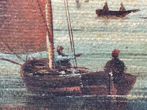 SEASCAPE OIL PAINTING FIRST RATE MAN O WAR SHIPS BY BRIAN COOLE - ADDITIONAL PHOTO 15